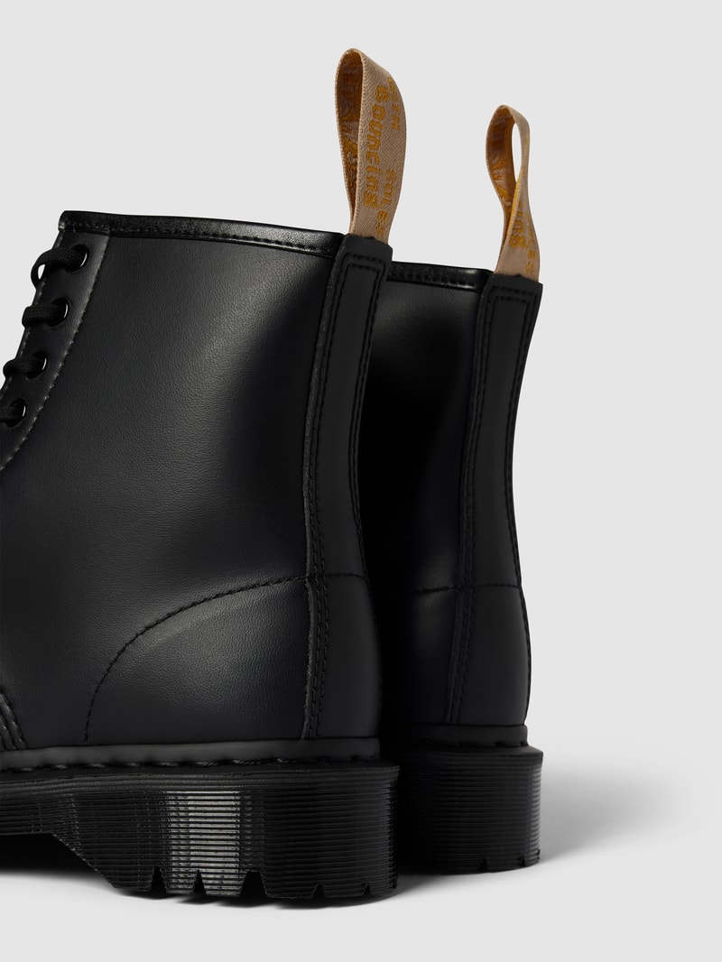 Schnürboots in Leder-Optik Modell 'Bex Mono' in schwarz