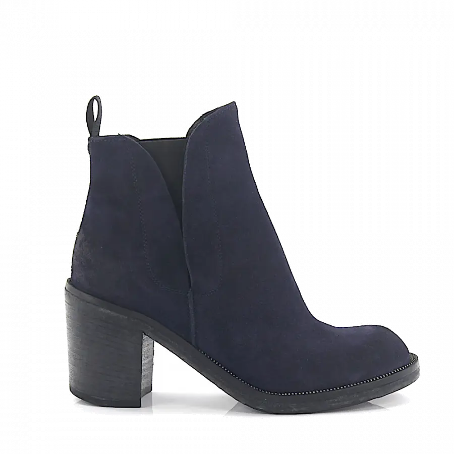 ROSS B. - Chelsea Boots Stretch Veloursleder dunkelblau - blau