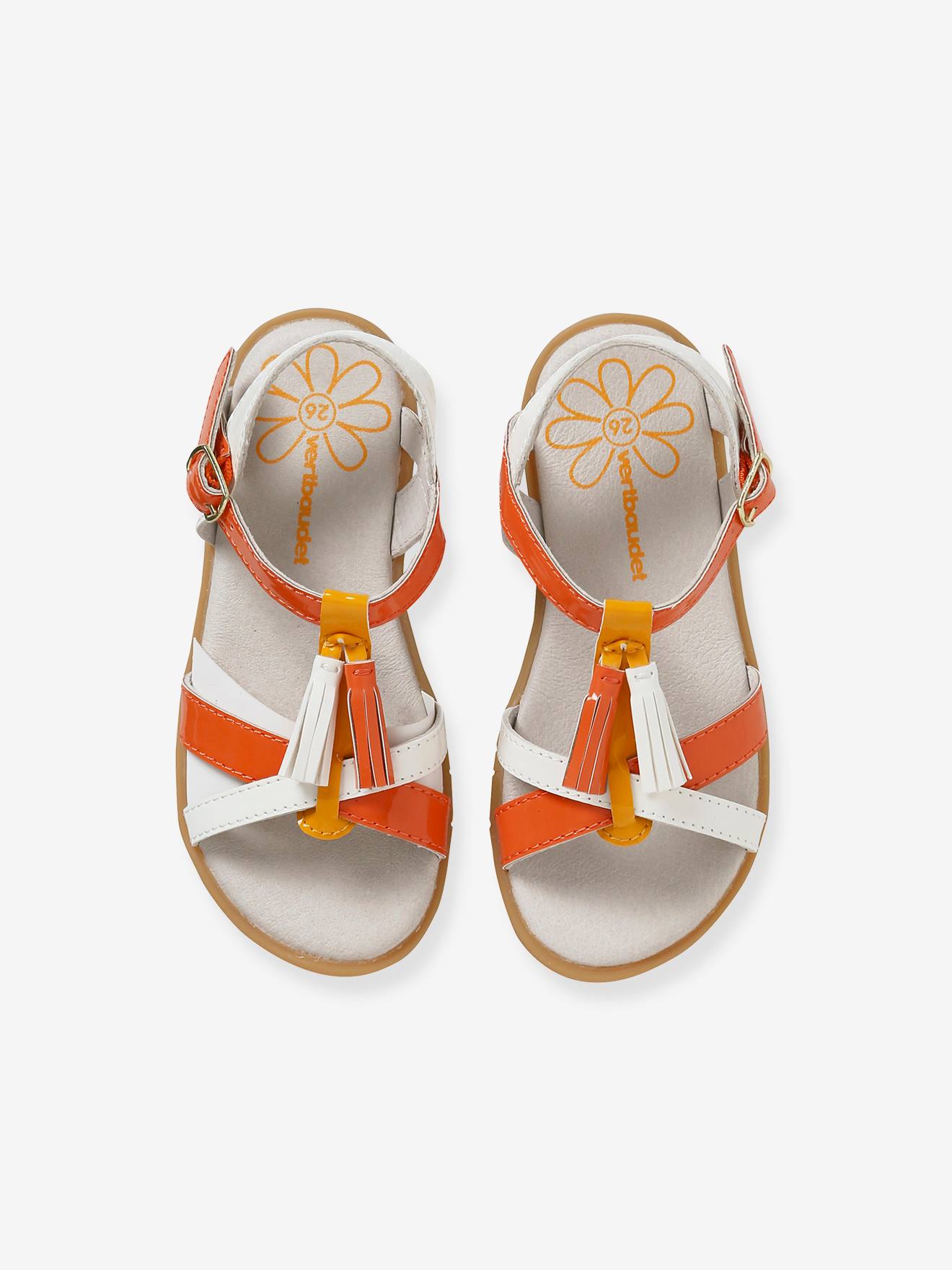 Vertbaudet Mädchen Sandalen mit Quasten - gelb