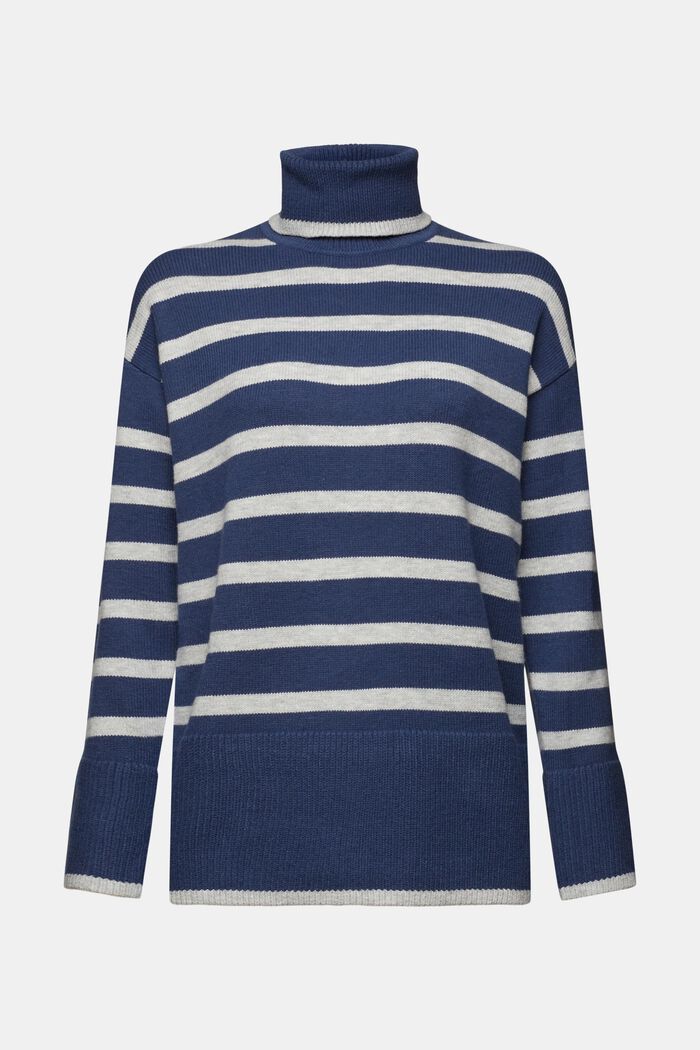 Gestreifter Rollkragenpullover