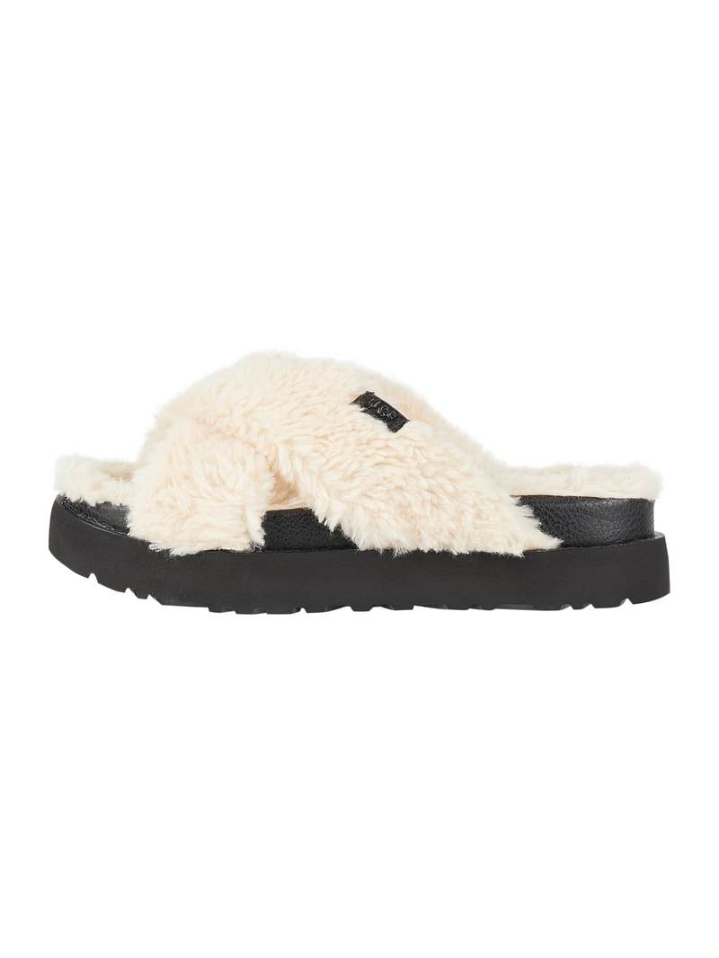 Hausschuhe aus Woll-Lyocell-Mix Modell 'Fuzz Sugar' in beige