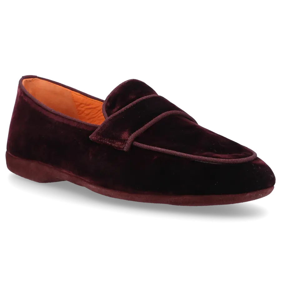 Santoni - Hausschuhe A1905 Samt - rot
