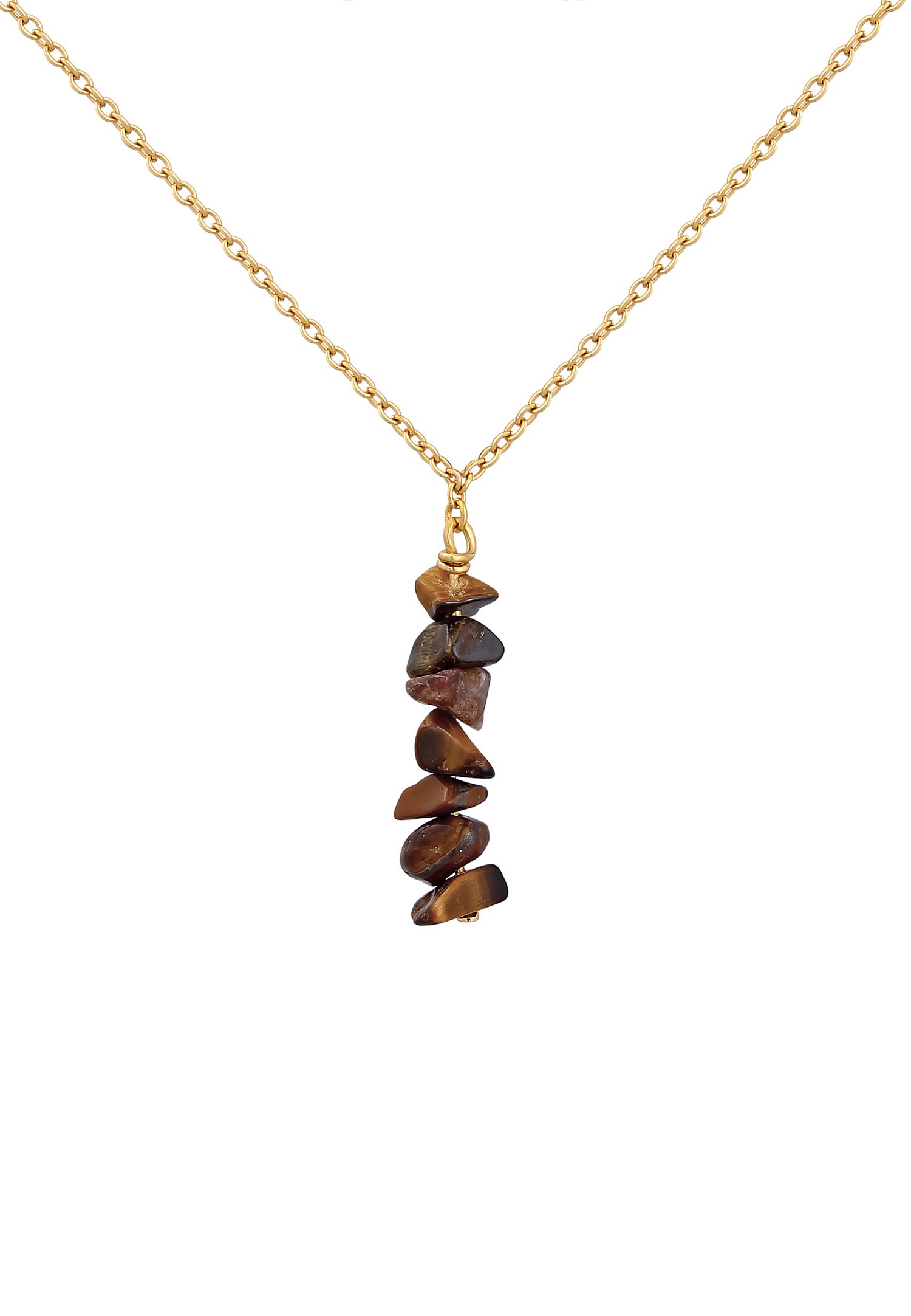 KUZZOI Muški svjetlucavi privjesak s dragim kamenjem tigrovog oka od 925 sterling srebra