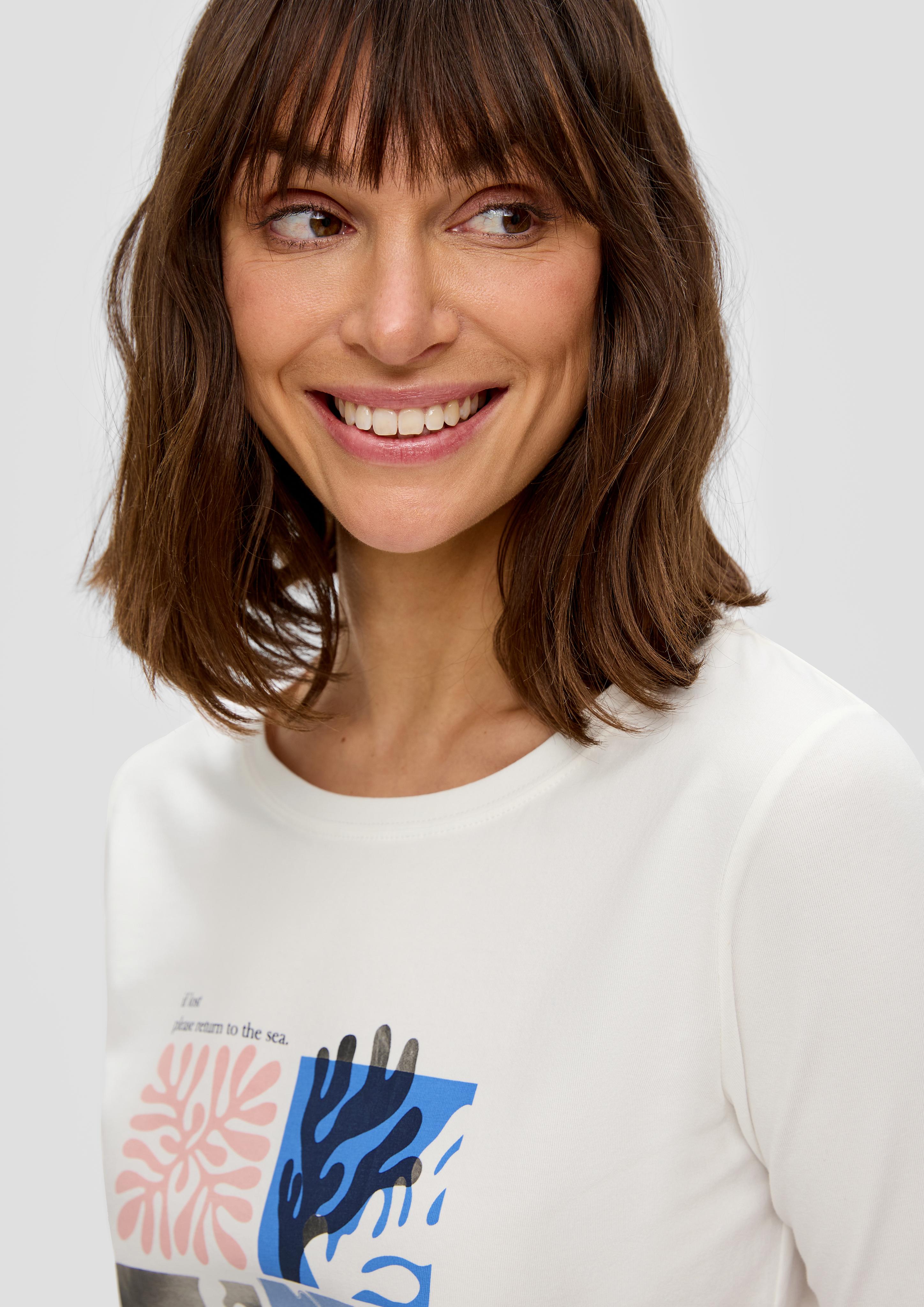 T-Shirt mit Frontprint  2144441-02D0
