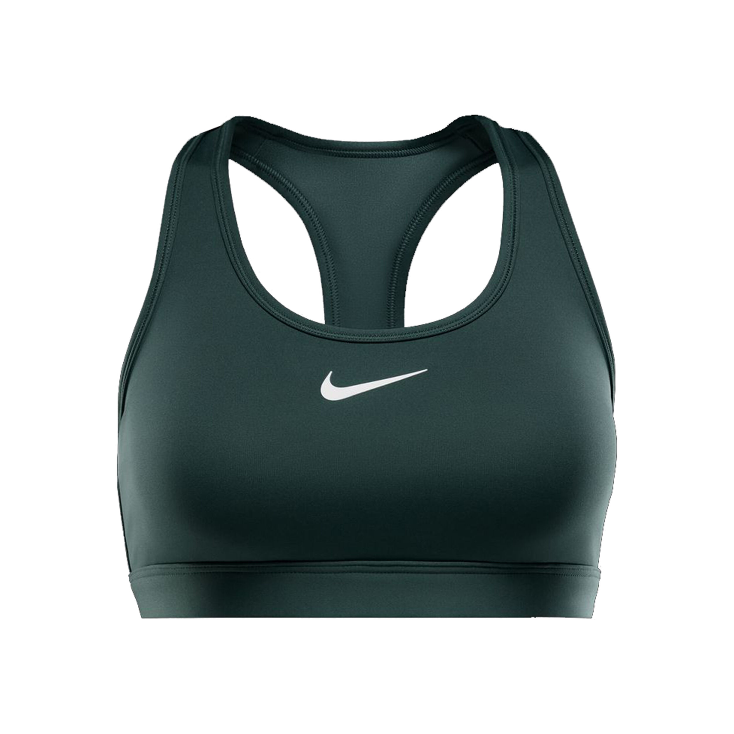 Swoosh Medium Support Sport-BH Damen - Grün, Weiß