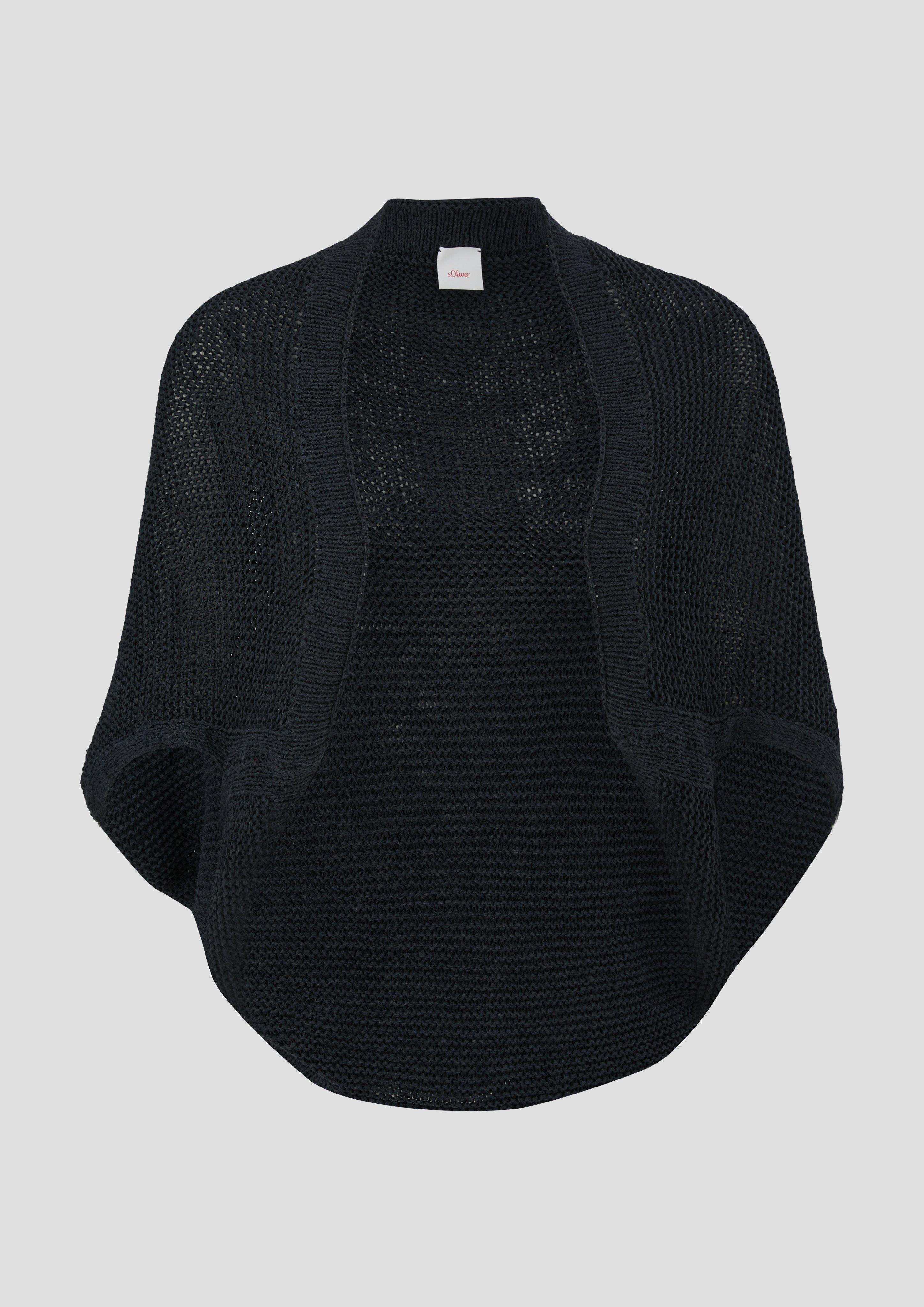 Strickponcho aus Baumwollmix  2137657-5989