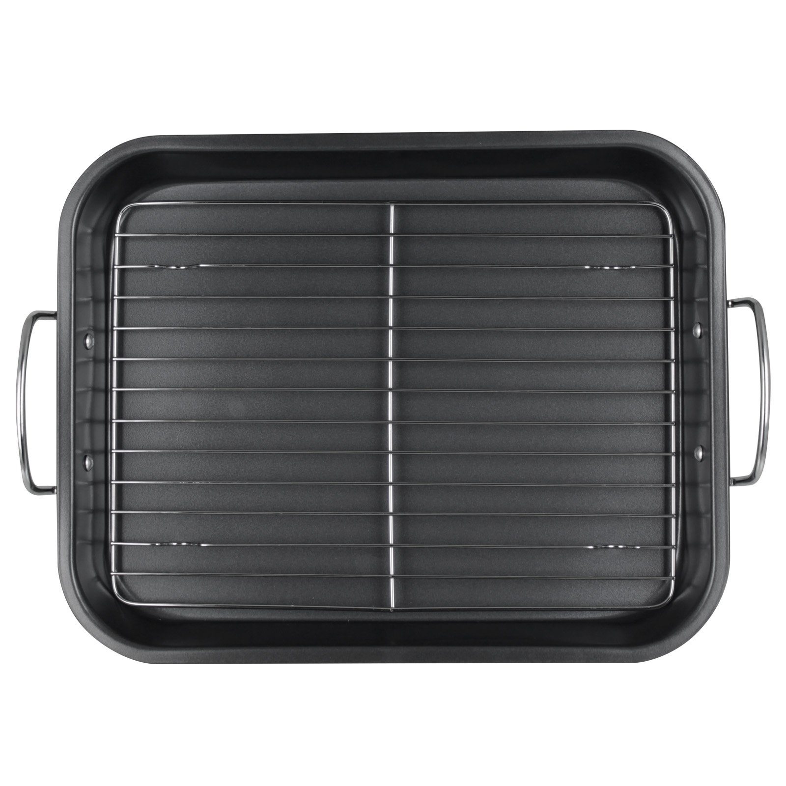 Koopman Bräter Bratform Grillrost 39x29cm Ofenform Schmortopf Multibräter, Gänsebräter Brattopf Kochgeschirr Backofen Gittereinsatz Kochtopf