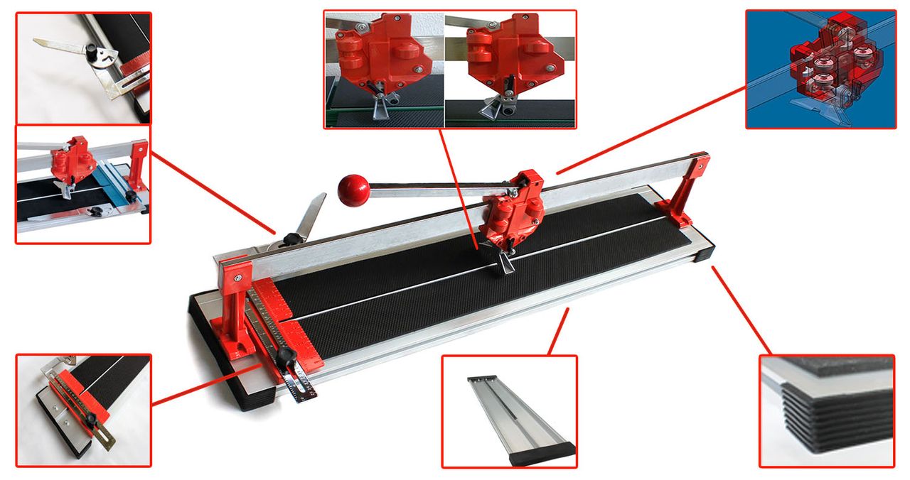 Vago-Tools Fliesenschneider 750mm Fliesenschneidmaschine Fliesen Profiwerkzeug