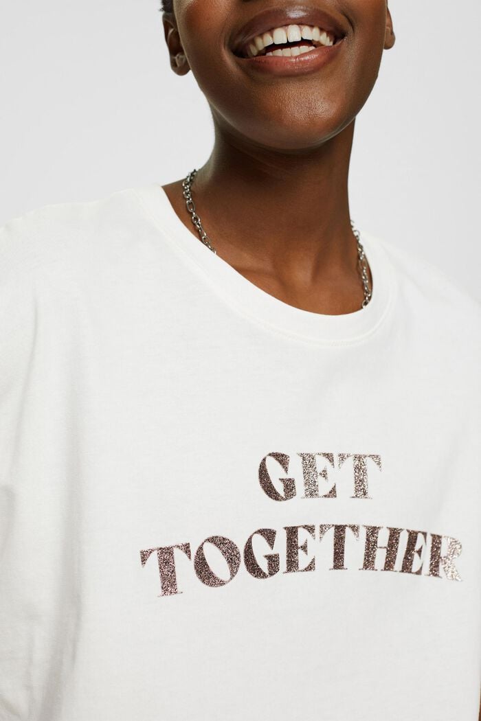 T-Shirt mit Glitzerprint