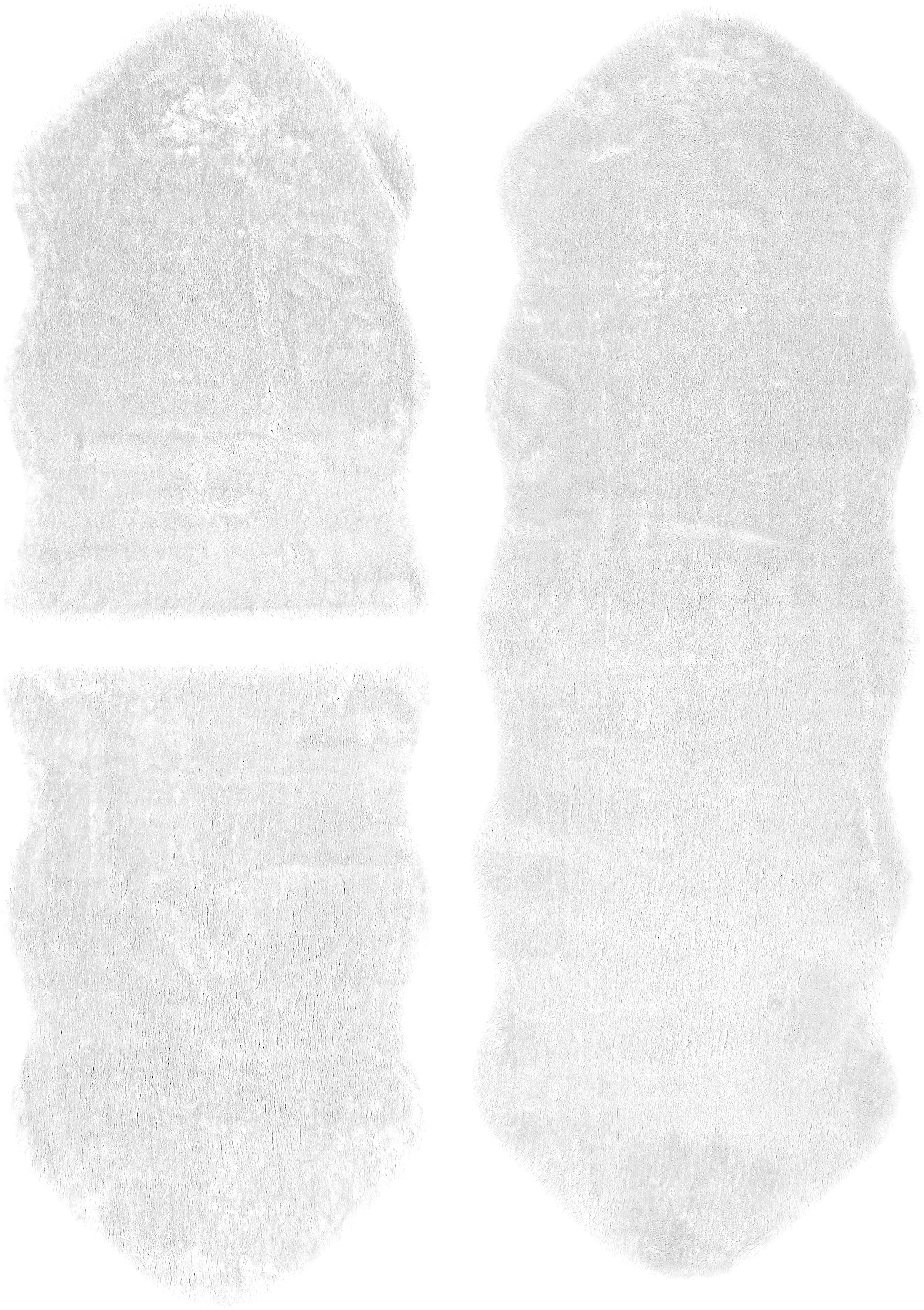 Bettumrandung Bettvorleger Lamm Fellimitat Andiamo, Höhe 20 mm, (3-tlg), Kunstfell, sehr weicher Flor, waschbar, Bettvorleger, Läufer-Set