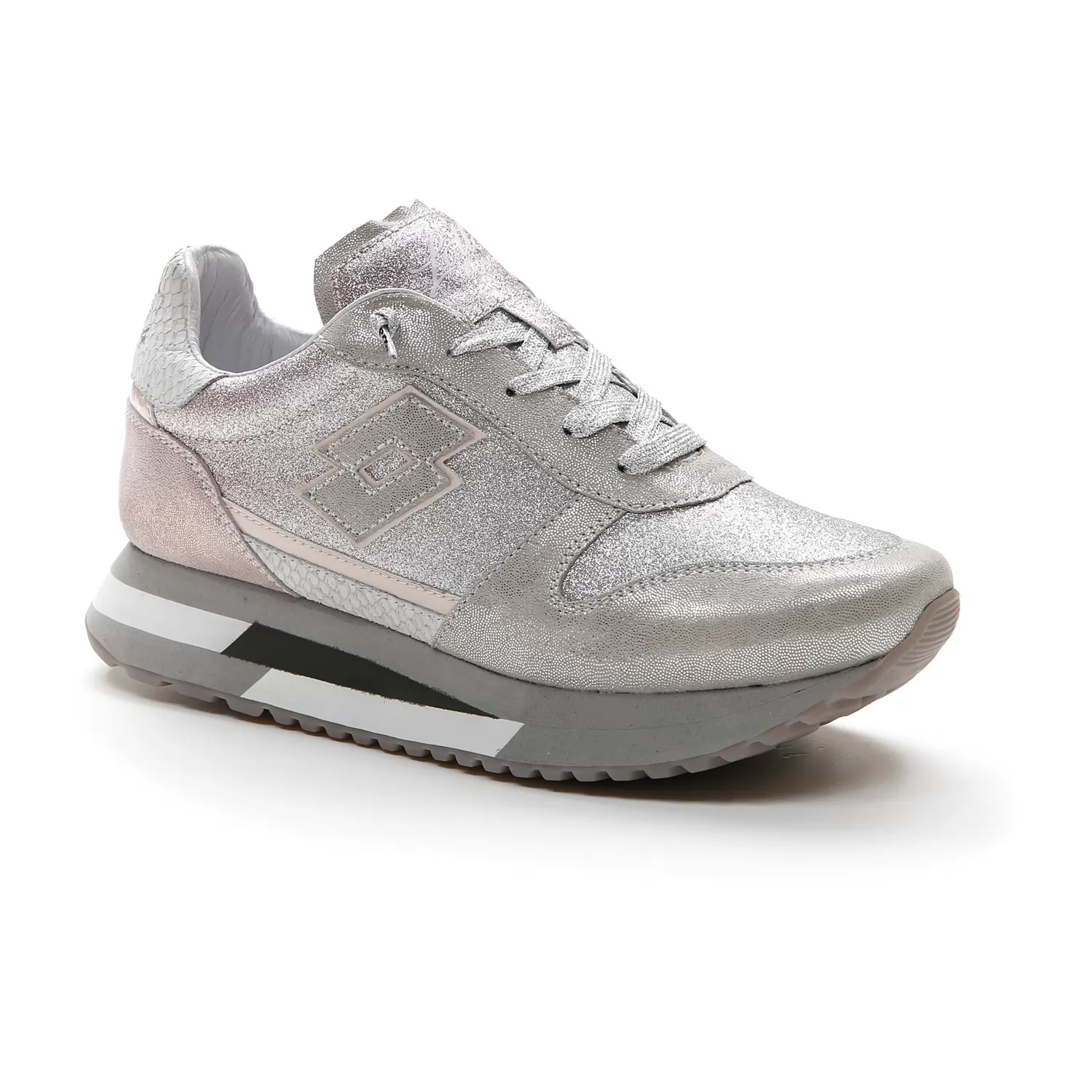 TOKYO WEDGE GLITTER W SILVER METAL 2/SVĚTLE FIALOVÁ