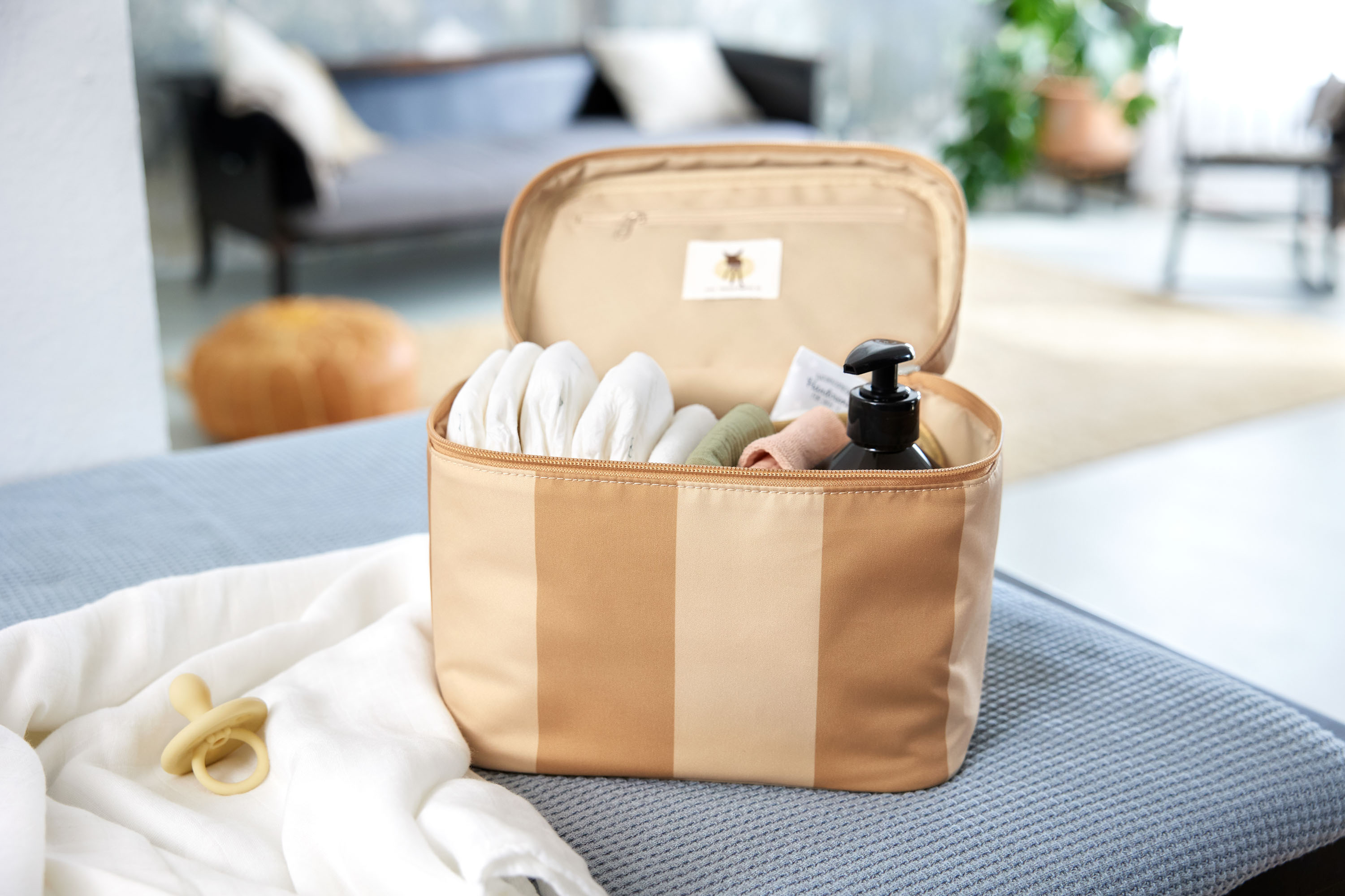 Wickeltisch Organizer, Kamel Beige