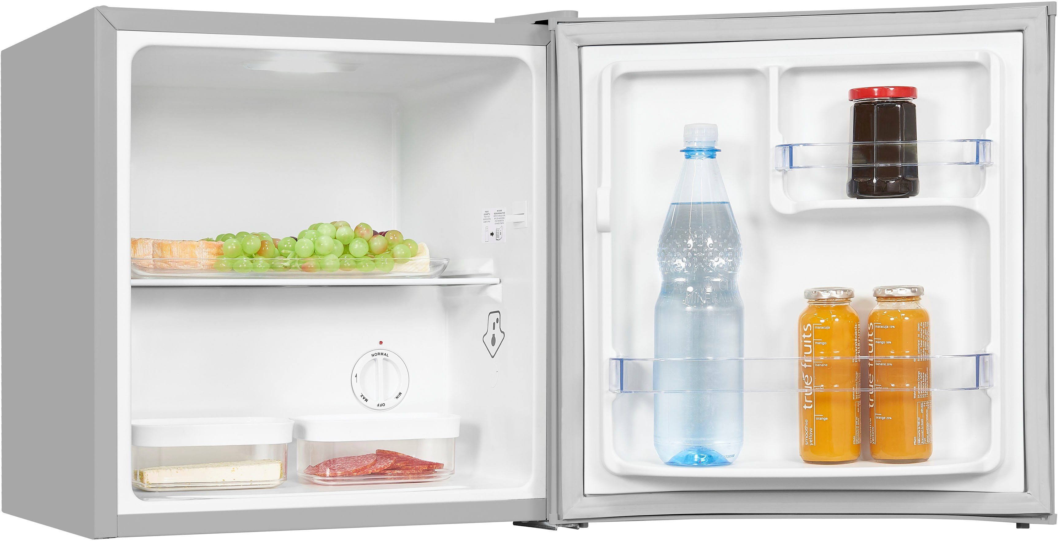 exquisit Kühlschrank KB05-V-151F grau, 51 cm hoch, 45 cm breit