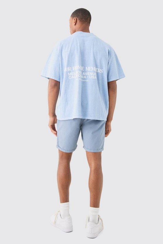 Slim-Fit Bermuda-Shorts mit elastischem Bund