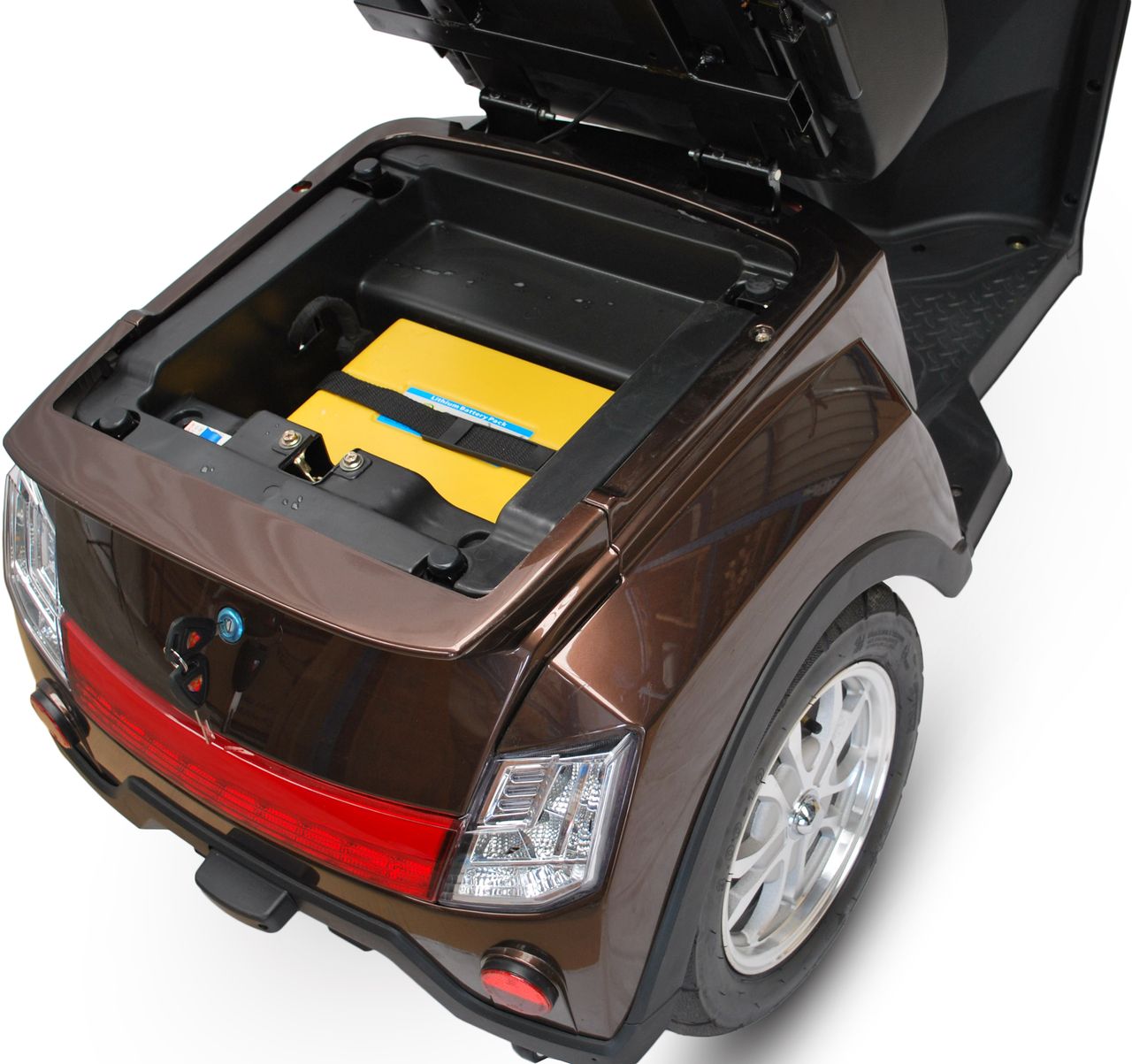 ECO ENGEL 504 Schoko, 25 km/ h mit 1000 Watt Motor 20Ah, Seniorenmobil Elektro Roller
