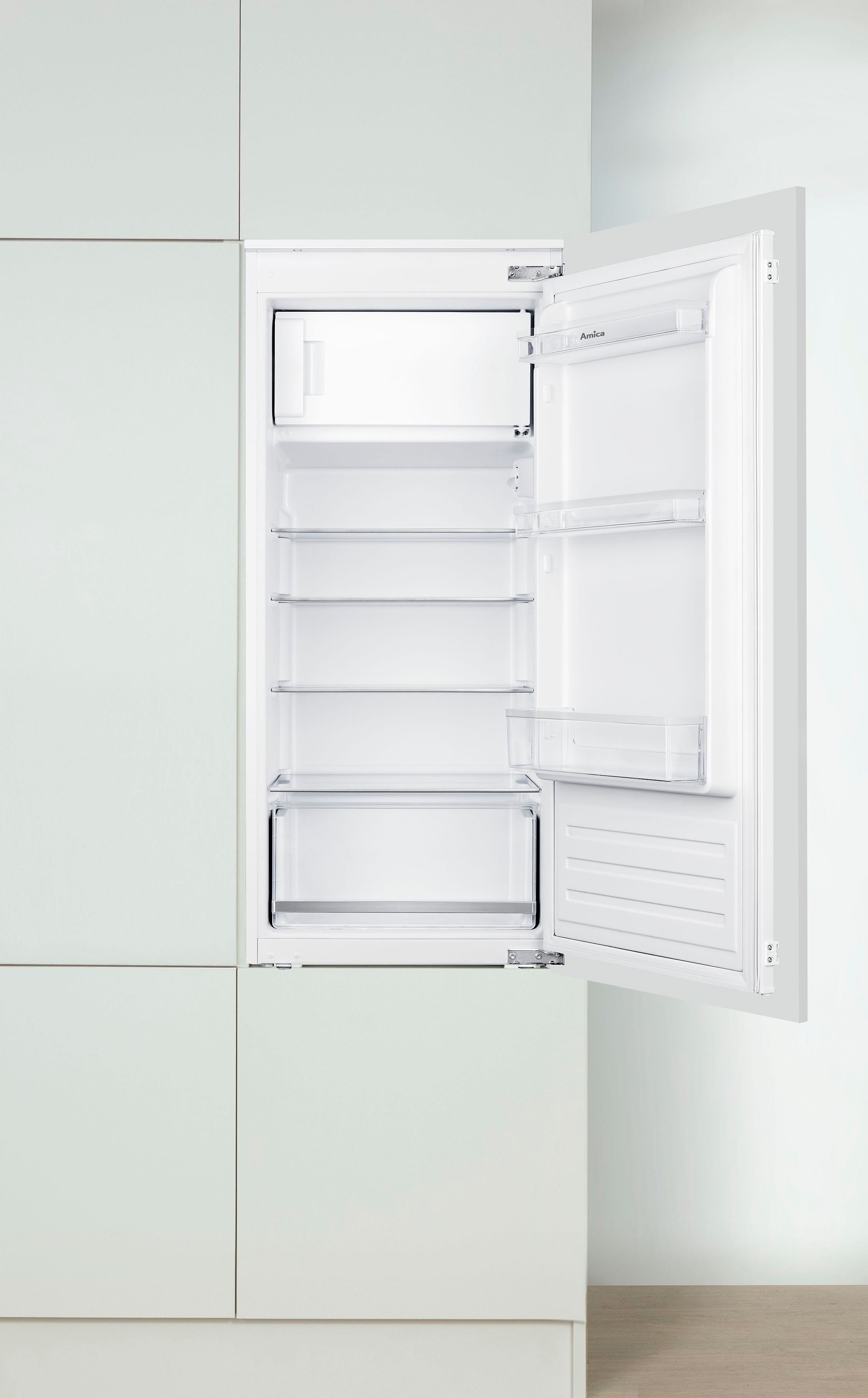 Amica Einbaukühlschrank EKS 16174, 122,1 cm hoch, 54,0 cm breit, Sicherheitsglas