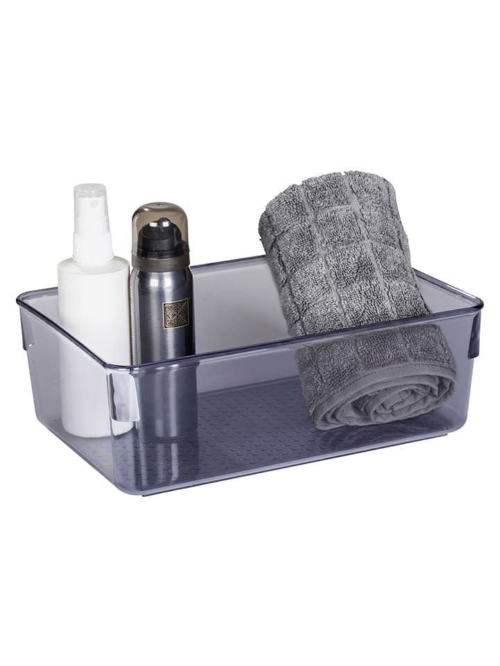 Wenko Aufbewahrungsbox ''San Diego'' in Grau - (B)24,4 x (H)8,5 x (T)16,3 cm günstig kaufen onesize