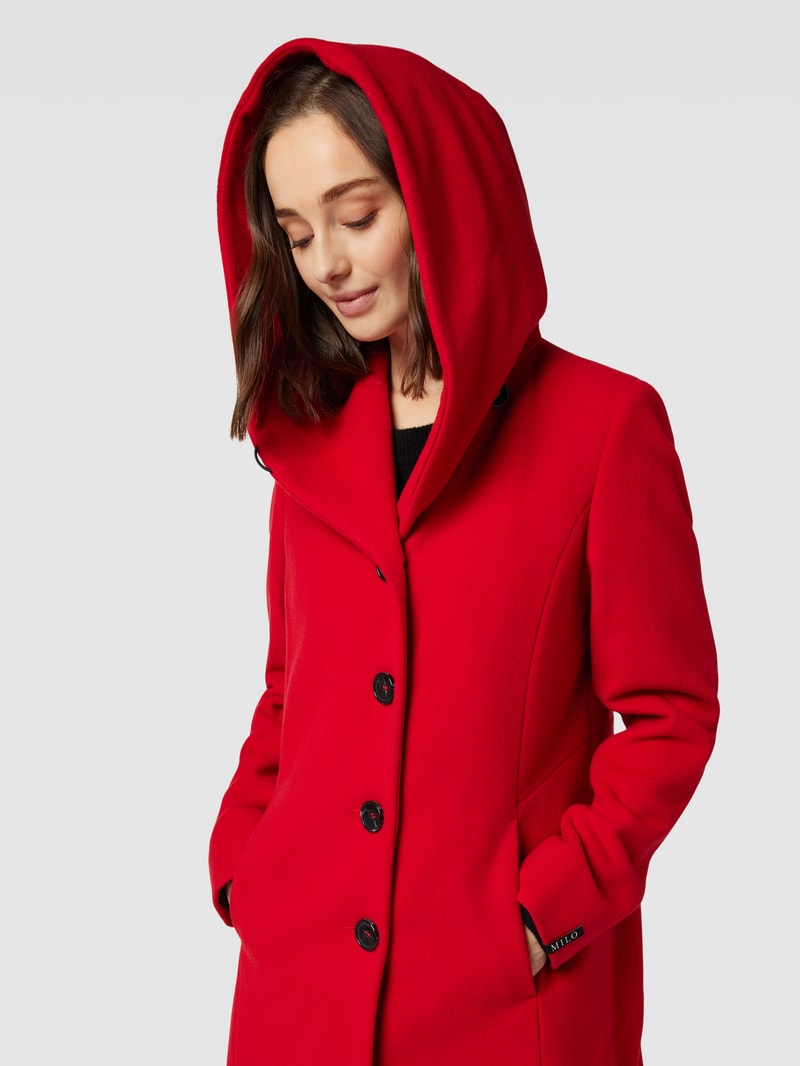 Mantel mit Kapuze Modell 'BELLA' in rot
