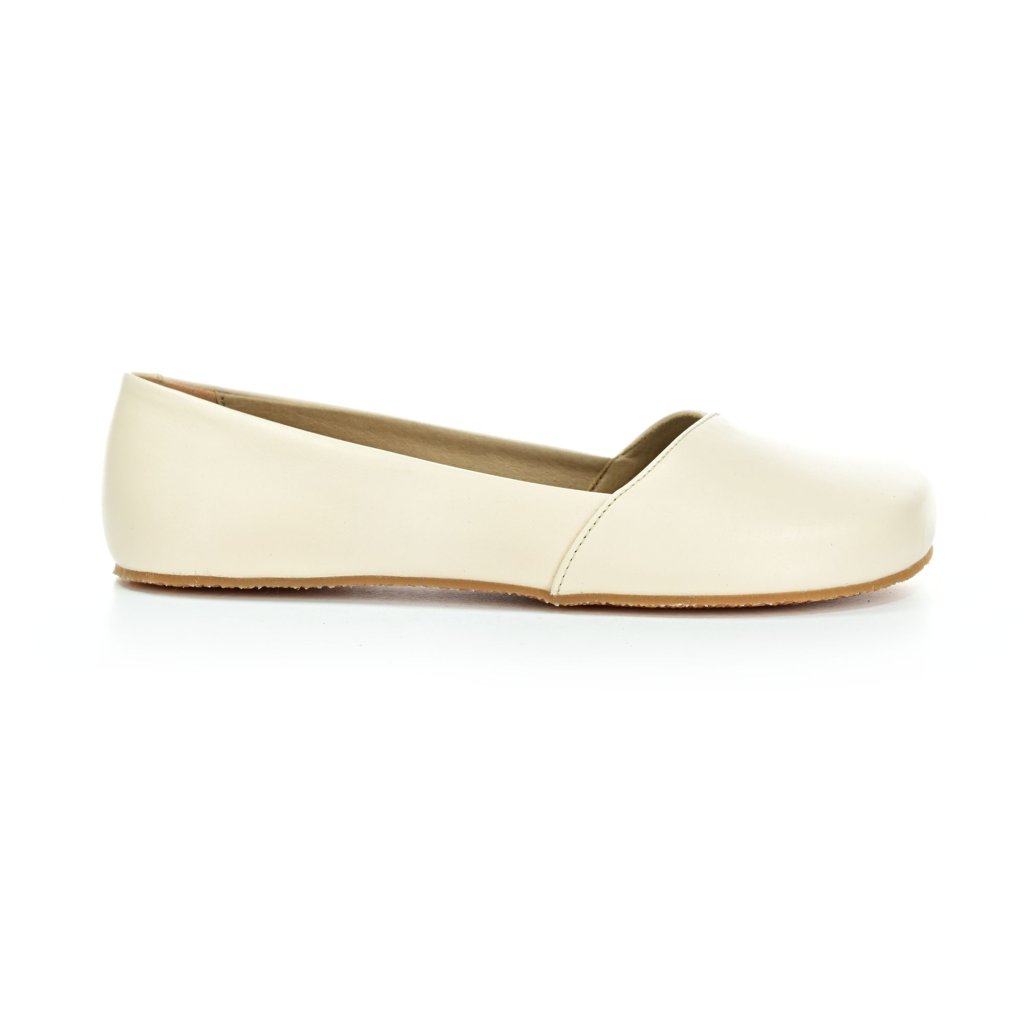 Shapen Peony Beige Wide Barfuß-Ballerinas