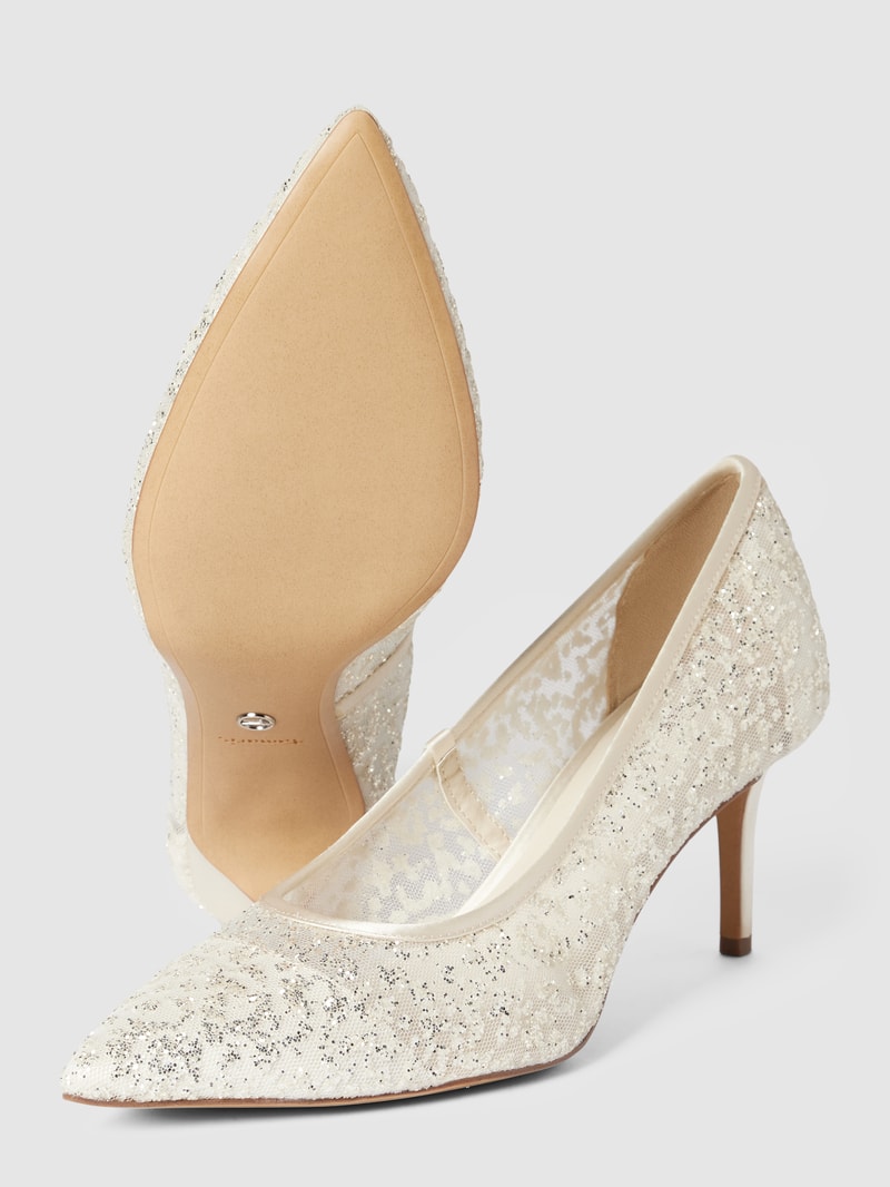 Pumps mit Zierbesatz in offwhite