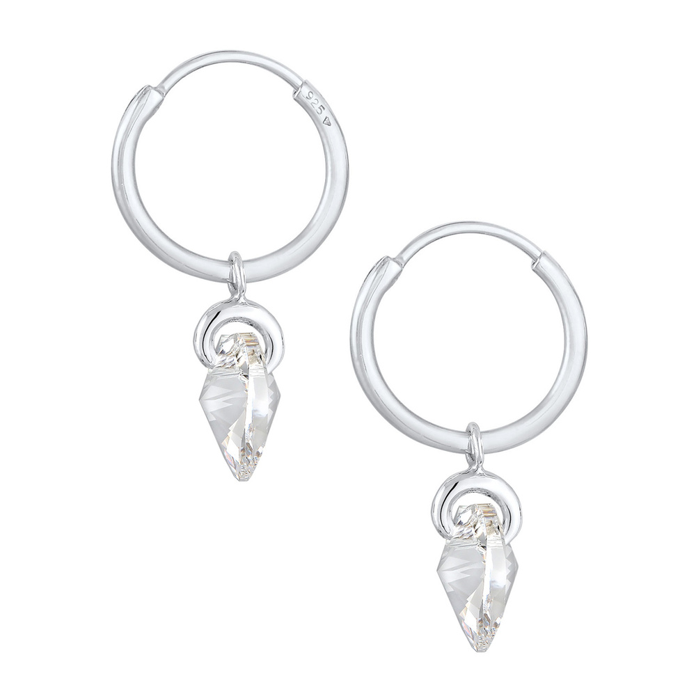 Elli Elli Boucles d'Oreilles Femmes Pendentif d'oreilles Cœur Symbole Cut-Out avec Cri Boucles d'oreilles