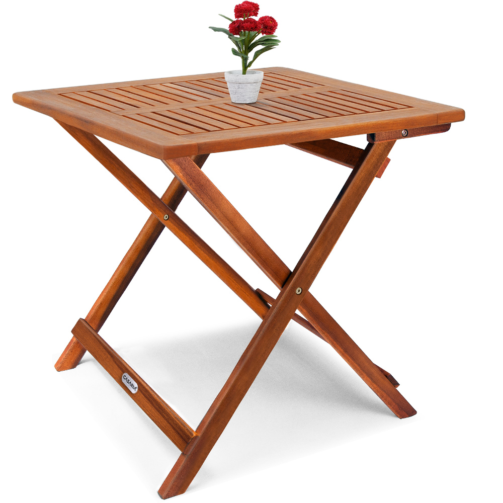 Casaria Beistelltisch Akazie klappbar 73 x 70 x 70cm braun