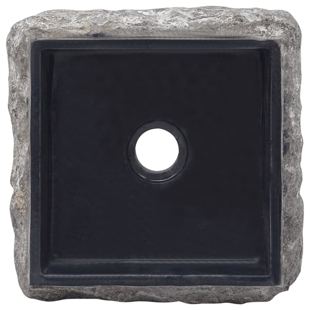 vidaXL Waschbecken Waschbecken Schwarz 30x30x13 cm Marmor