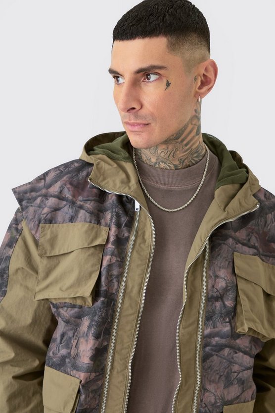 Tall Ripstop Nylon Camouflage Utility-Jacke
