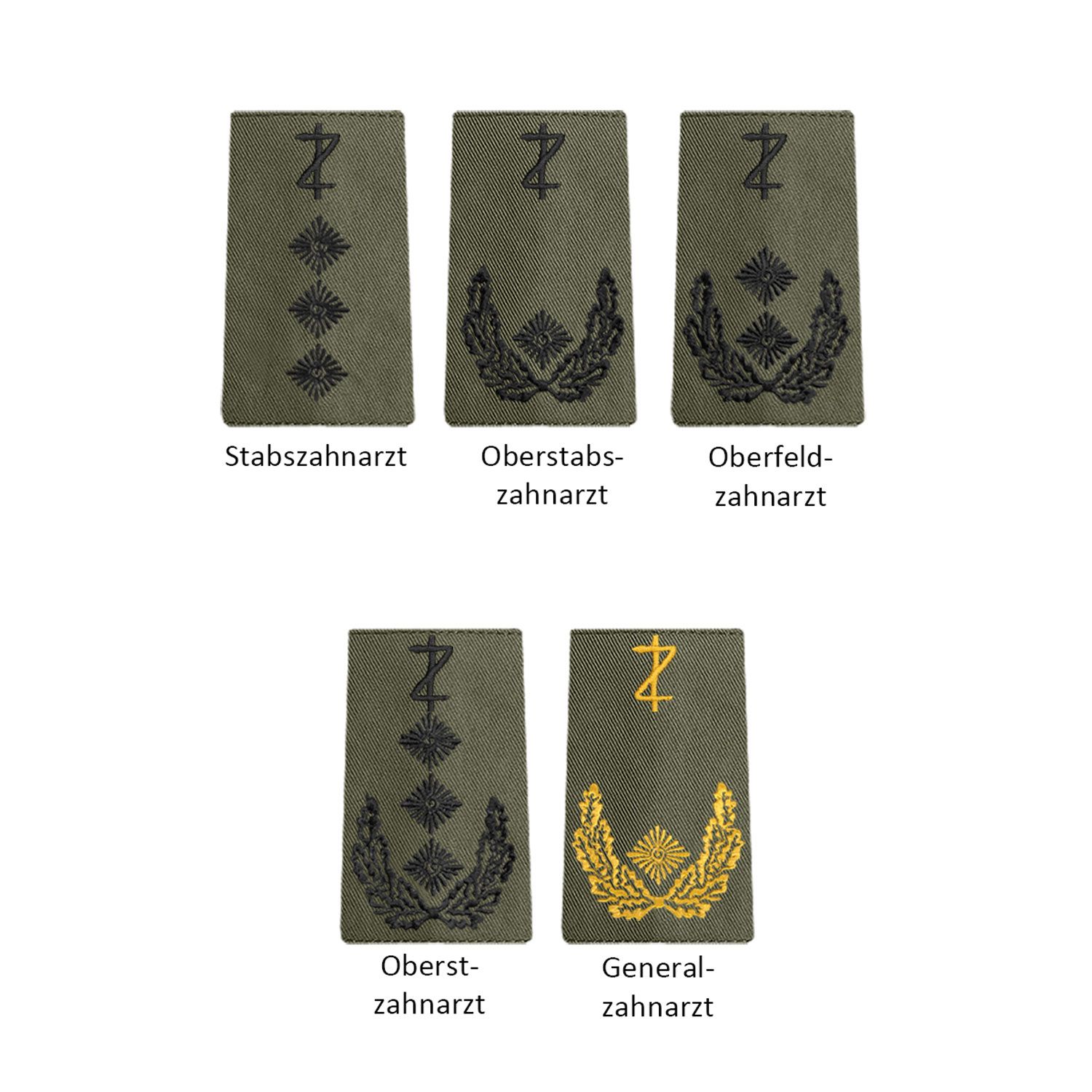 Bundeswehr Rangabzeichen Heer Zahnärzte