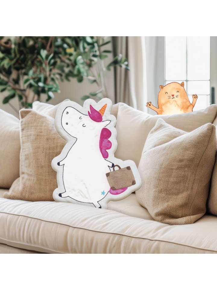 Mr. & Mrs. Panda Kissen Kuscheltier Einhorn Koffer ohne Spruch in Weiß günstig kaufen