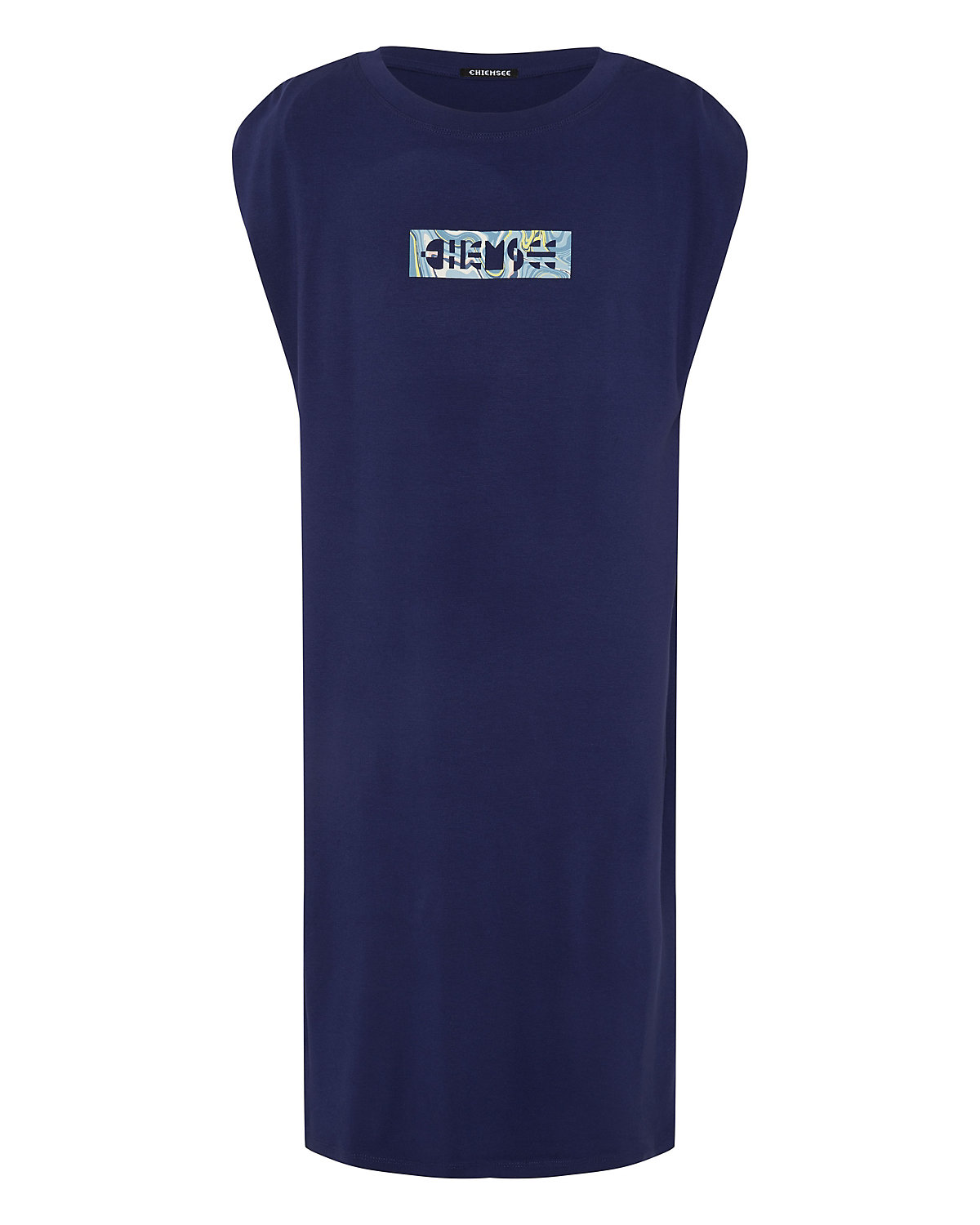 Jerseykleid mit buntem Logo Jerseykleider