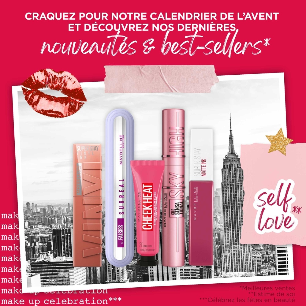 Maybelline New York Calendrier de l'Avent Coffret 24 surprises maquillage