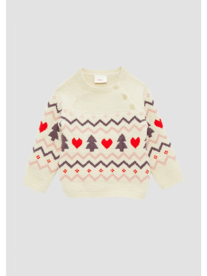 s.Oliver Strickpullover langarm in Creme günstig kaufen