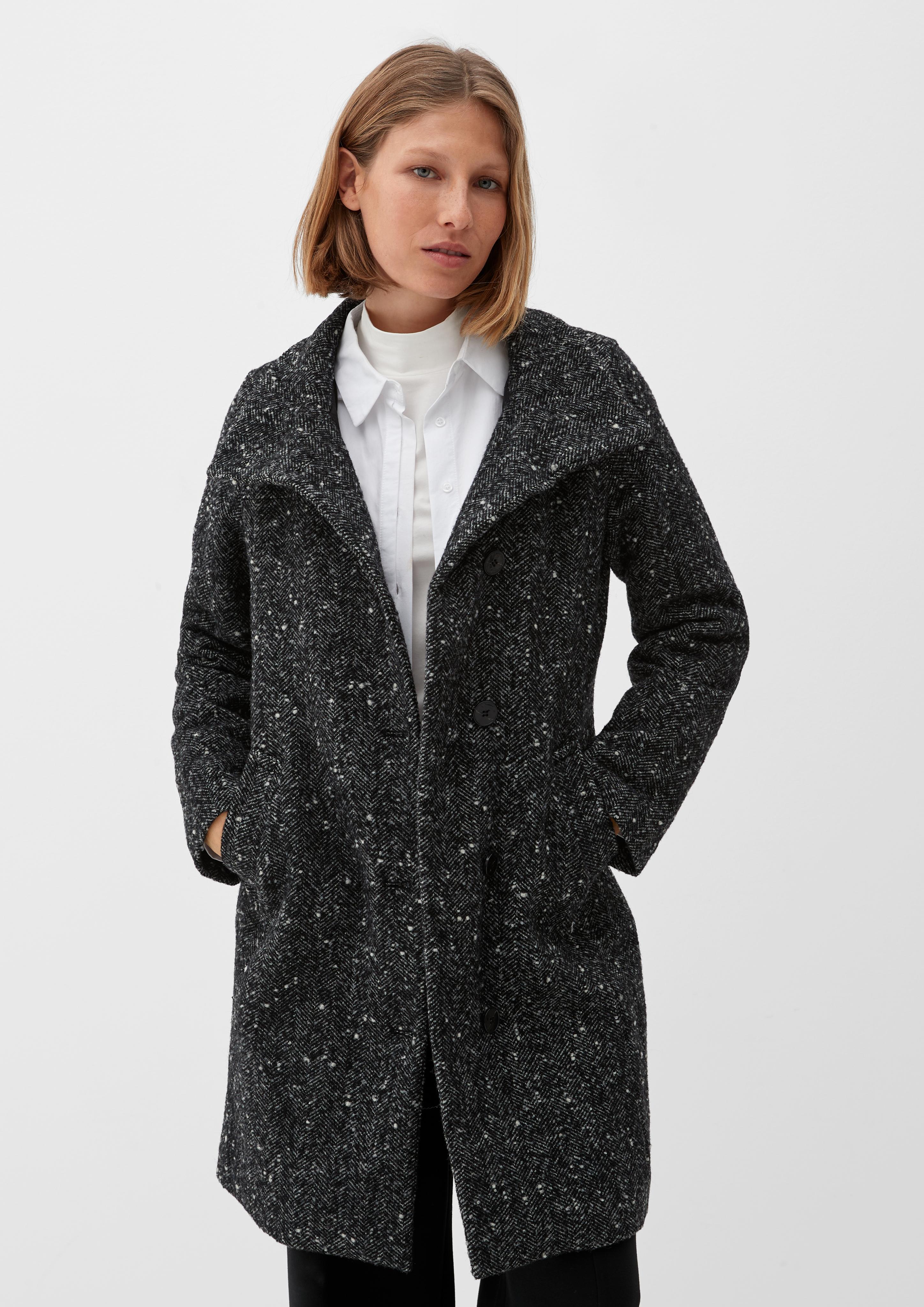 Herringbone-Mantel aus Wollmix  2120992-99Q0