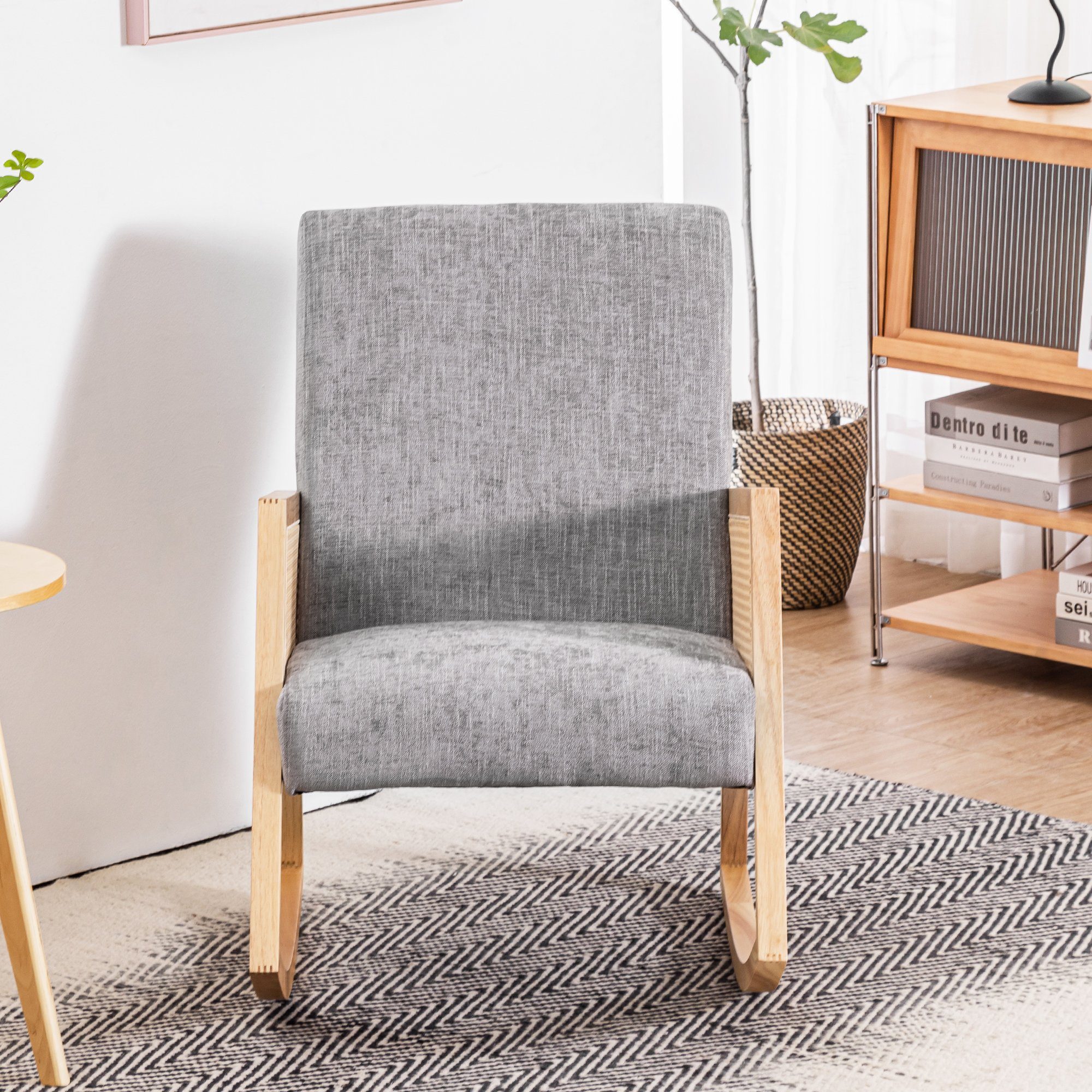 Celya Schaukelstuhl 2er Set für Wohnzimmer, Kinderzimmer, Balkon, Garten
