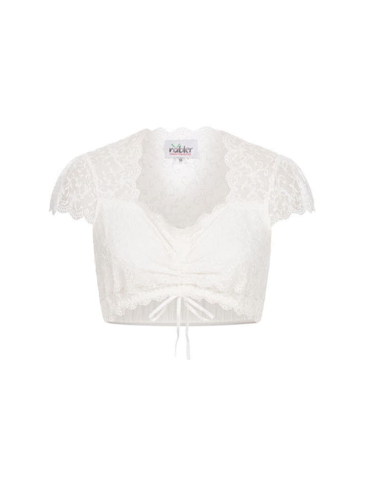 Nübler Dirndlbluse Kurzarm Lisa in Creme günstig kaufen