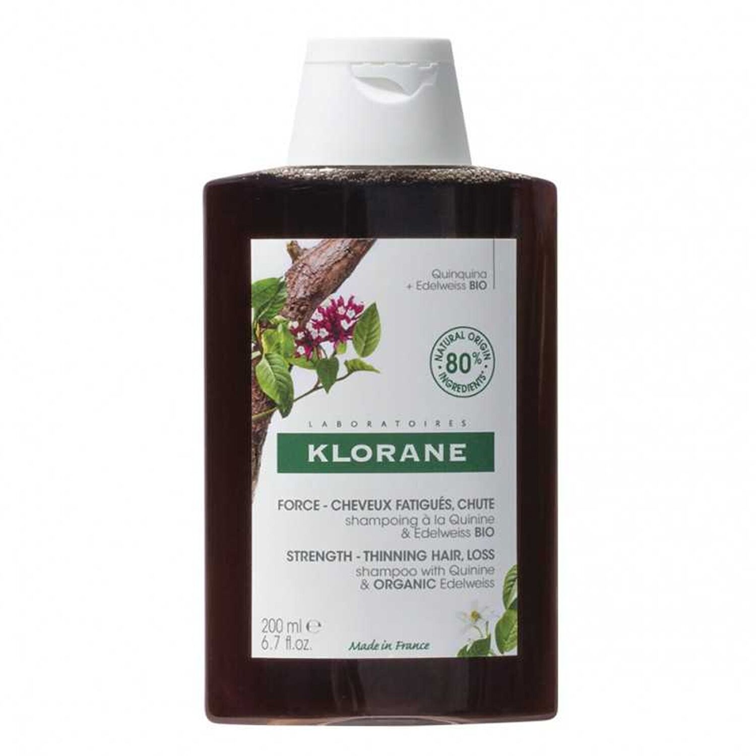 Klorane Shampoing Quinine & Edelweiss Bio - Cheveux Fatigués