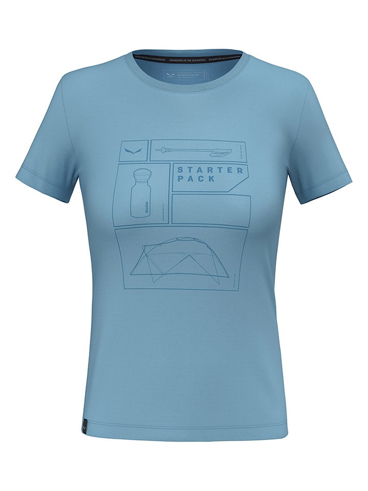 Salewa Funktionsshirt in Hellblau günstig kaufen