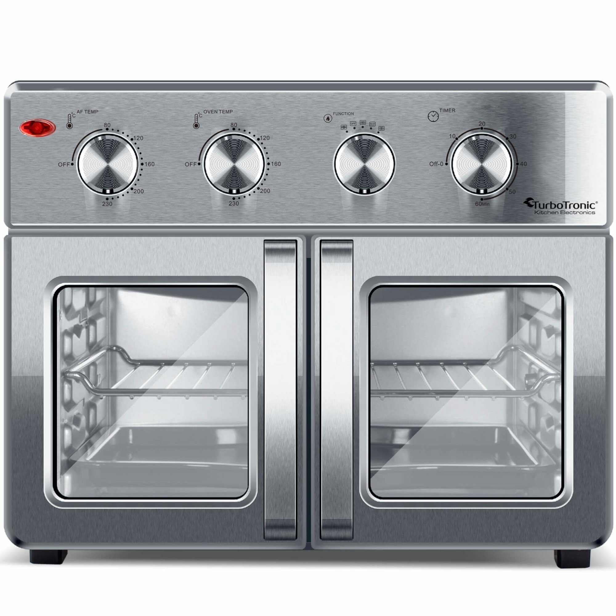 TurboTronic by Z-Line Minibackofen Digitaler Heißluftofen XXL, AF32MFD -32 Liter mit Drehspieß 4in1