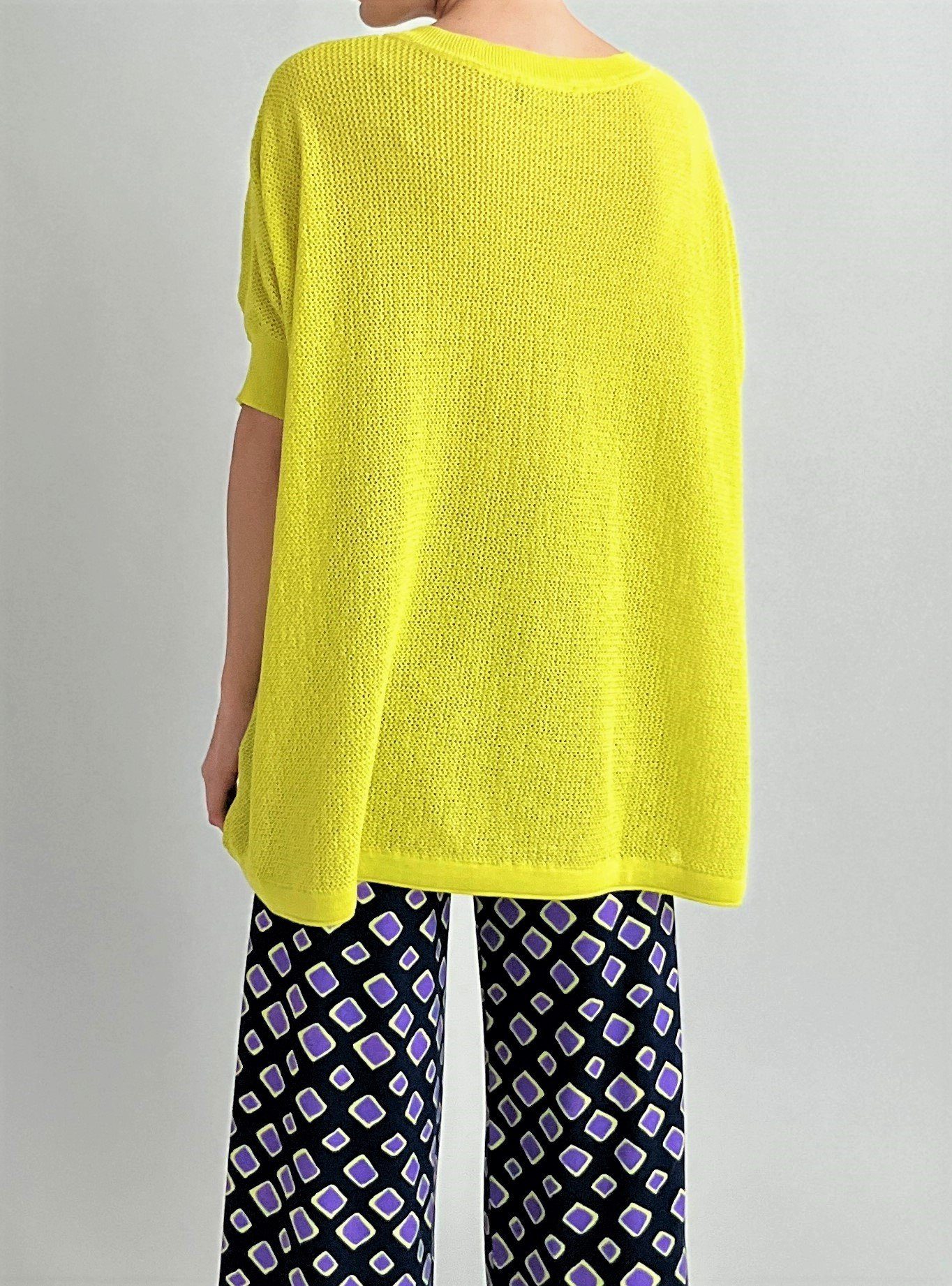 Zuckerwatte Strickpullover in Ajourstrick aus 100% Baumwolle