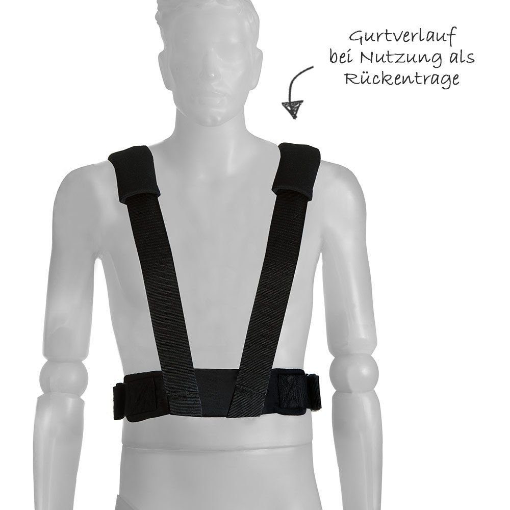 Hauck Babytrage 4-Way Carrier - Black, Ergonomische Bauchtrage für Babys & Kleinkinder ab Geburt bis zu 12 kg