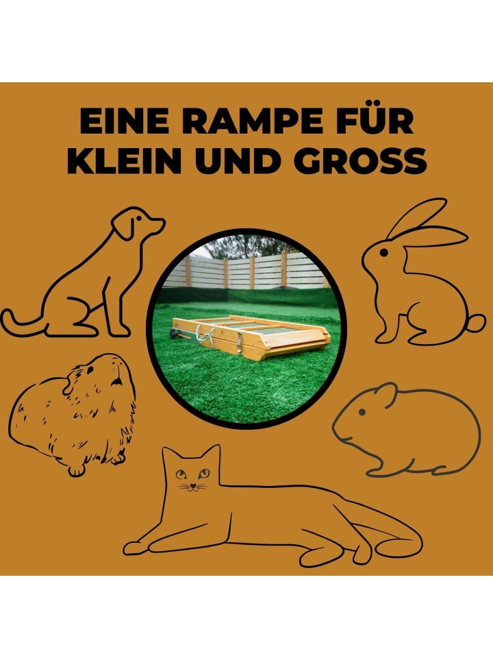Coemo Hunderampe klappbar Aufstiegshilfe für Haustiere - Anti-Rutsch-Belag  in Grün günstig kaufen onesize