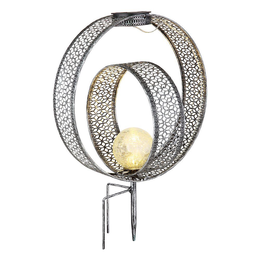 etc-shop LED Solarleuchte, LED-Leuchtmittel fest verbaut, Solarlampe orientalische Kugel Dekoleuchte