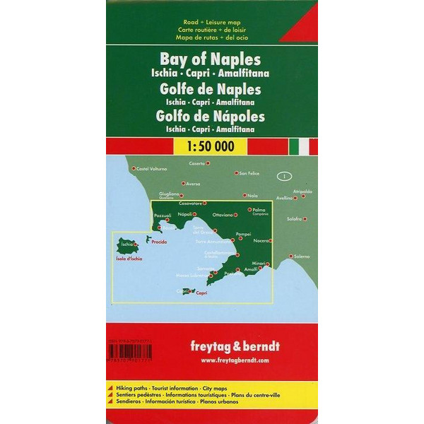 Golf von Neapel - Ischia - Capri - Amalfitana 1 : 50 000 Autokarte - Straßenkarte