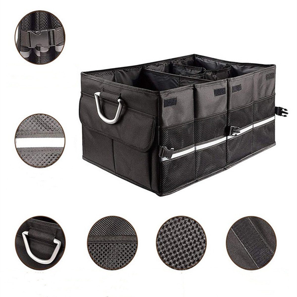 XDeer Aufbewahrungstasche 65 Liter XXL Kofferraum-Organizer,Auto Kofferraumtasche,Faltbox, wasserdicht faltbar und stabil,zur praktischen Aufbewahrung