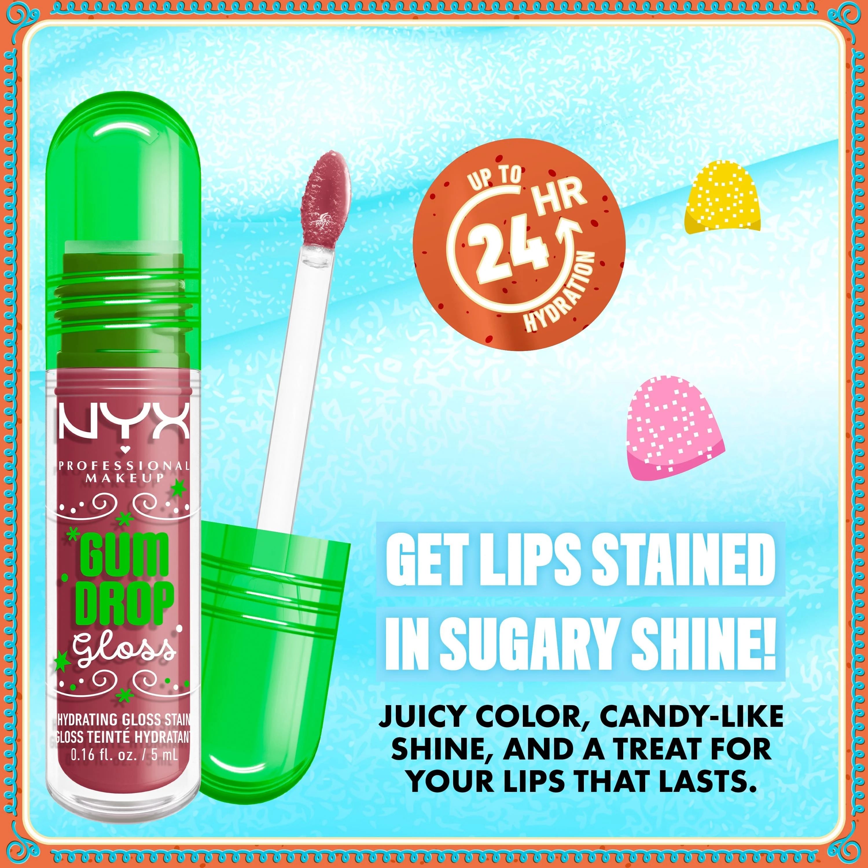 Labbra Holiday Gum Drop Gloss - lesklý