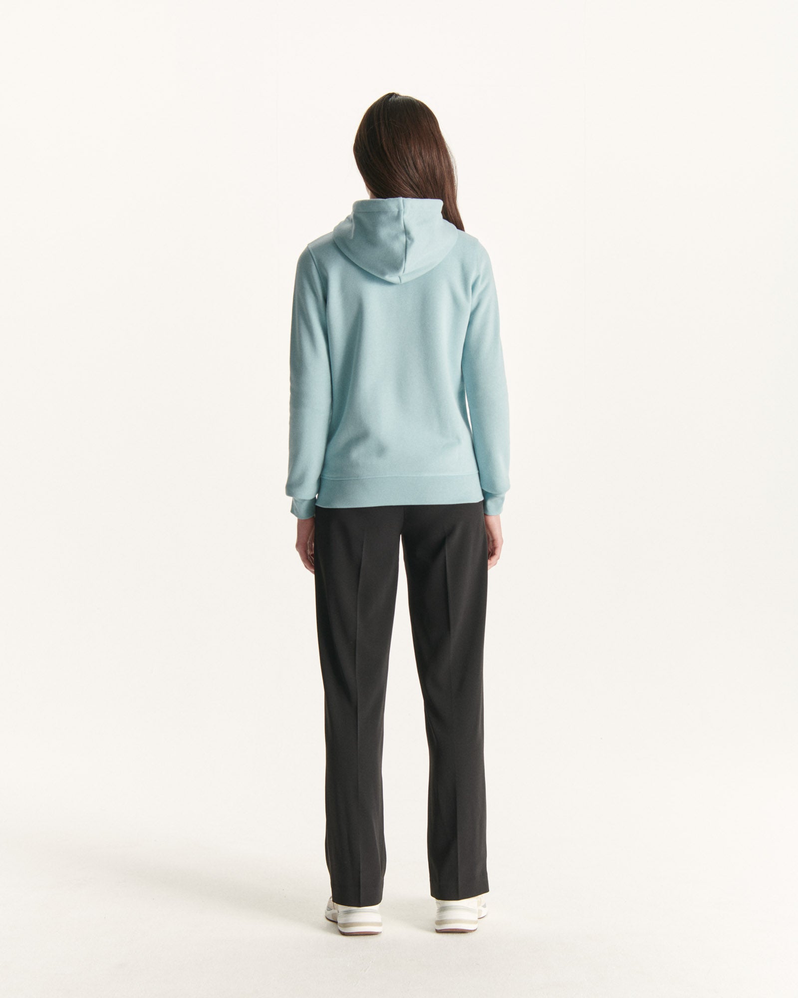Sweat à capuche en coton biologique Iceberg bleu Oaxaca