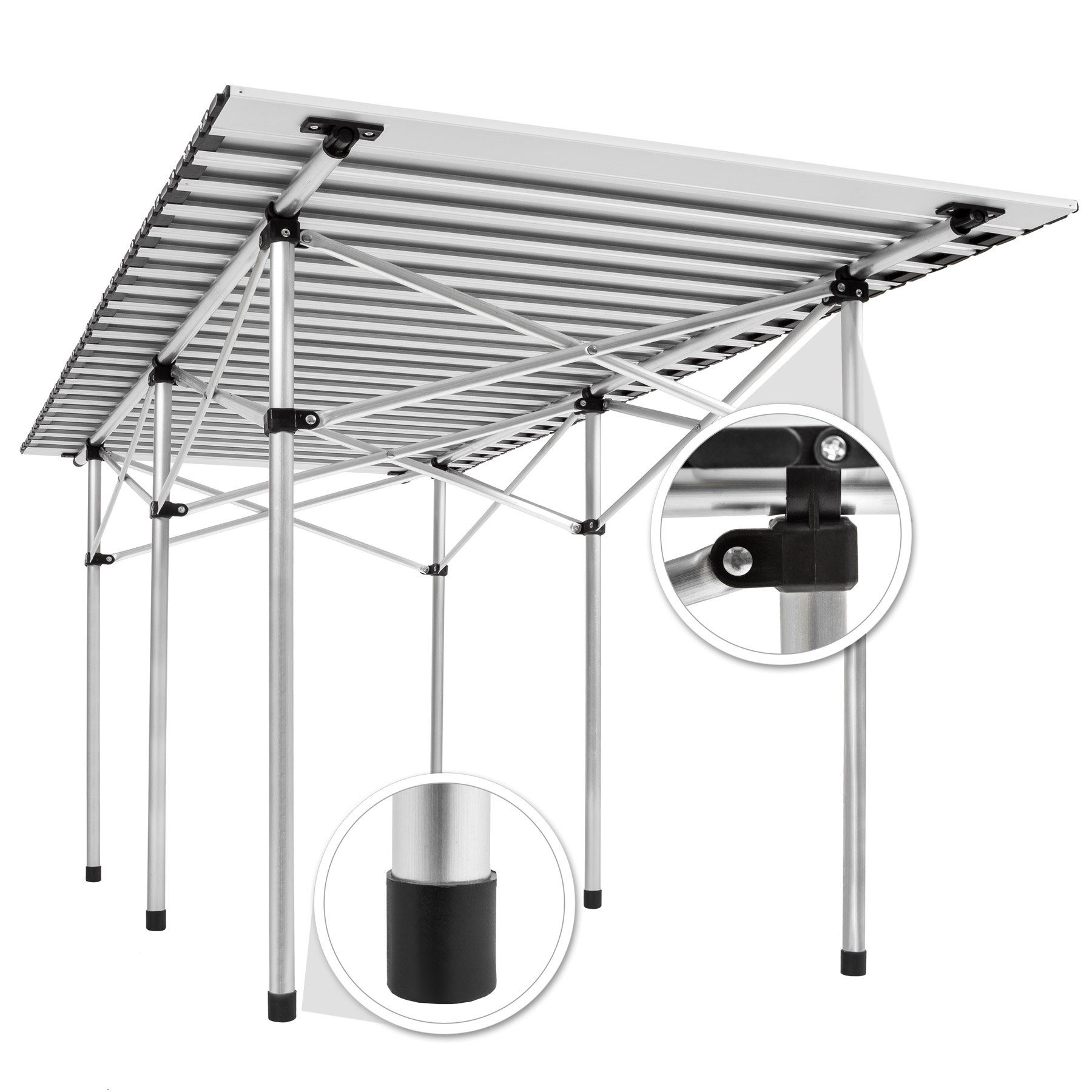 tectake Campingtisch Camping Klapptisch aus Aluminium inkl. Tasche (1-St., 1 tlg)