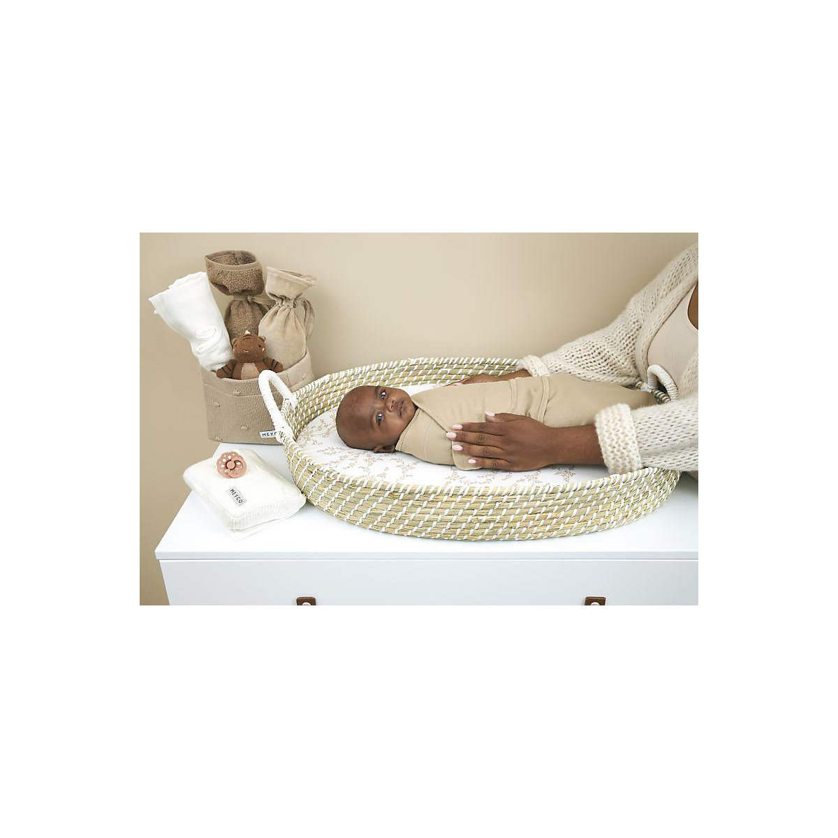 Swaddle 2-Pack 0-3 Monate Branches / uni sand