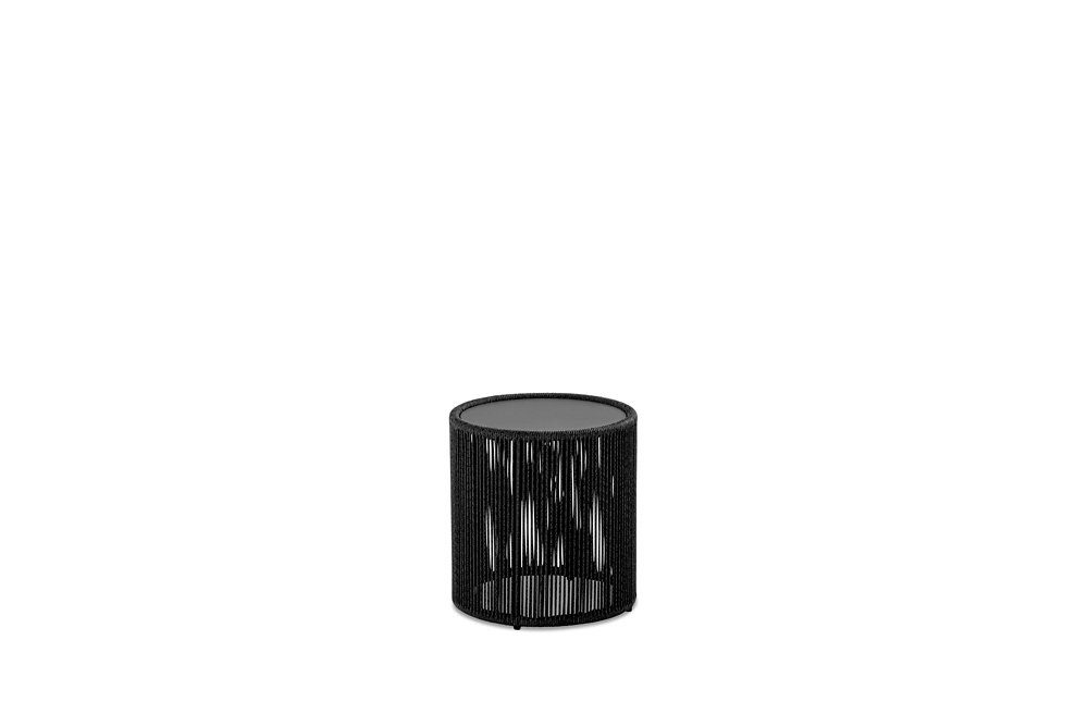NIEHOFF GARDEN Gartentisch Niehoff Loredo Beistelltisch Aluminiumgestell schwarz rund (1)